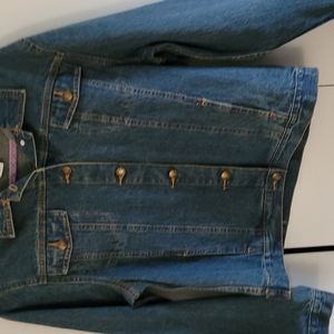 Disney ladies denim jacket. It has Tinkerbell on the back. I think it is M/L
